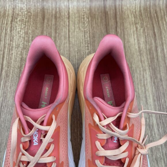 Hoka One Running Arahi 7 Papaya Orange Coral Pink Womens Size 9 B 1147851 PPYC - Picture 7 of 8